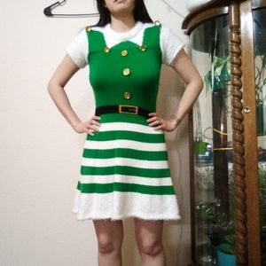 Adorable Elf Santa Christmas Dress with Hat